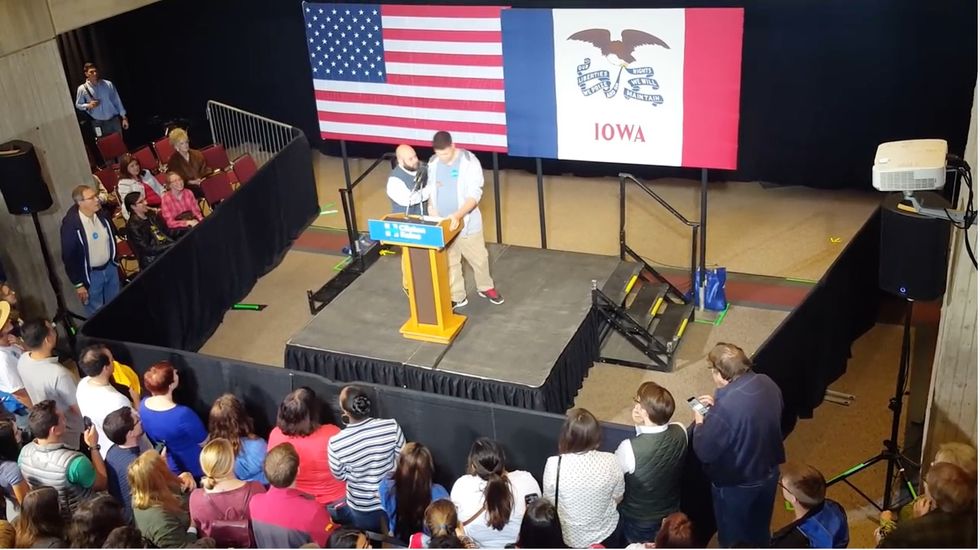 Watch: Clinton campaign gives student speaking slot at rally — then he goes rogue