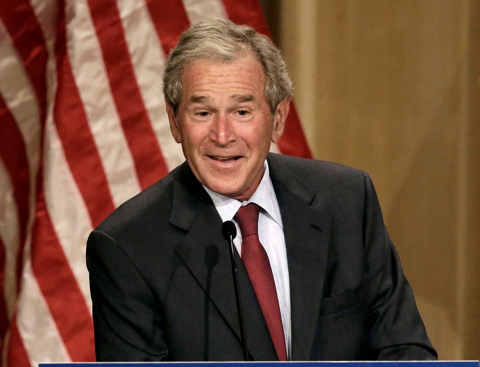 Former President George W. Bush casts his vote — and it might surprise you