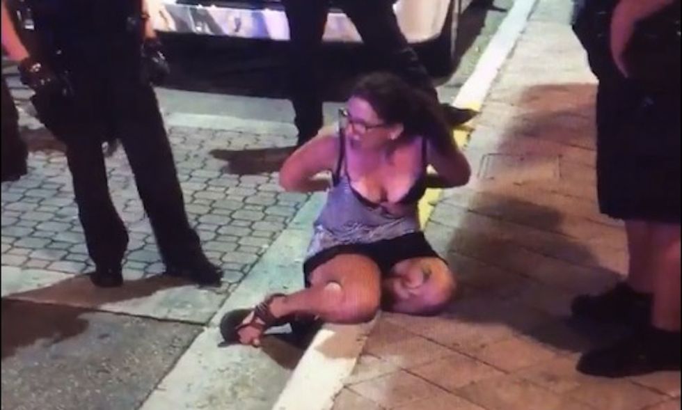 Handcuffed anti-Trump protester makes it hilariously clear to cops what she wants