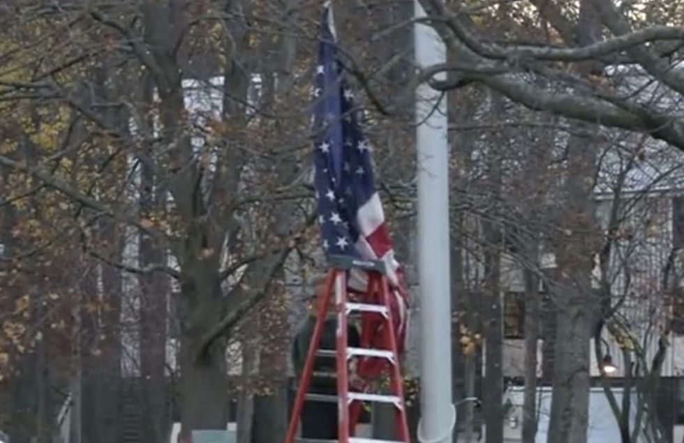 College students burn U.S. flag night before Veterans Day. Here's how school answers 'disrespect.