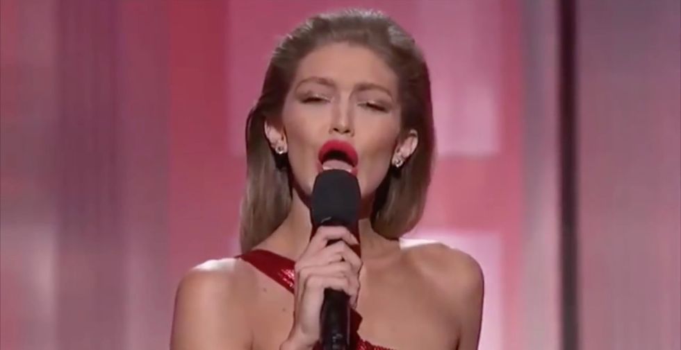 Model Gigi Hadid slammed for Melania Trump impersonation at the AMAs