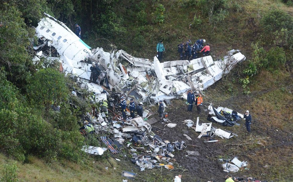 Brazilian soccer team's plane crashes in Colombia; 76 dead