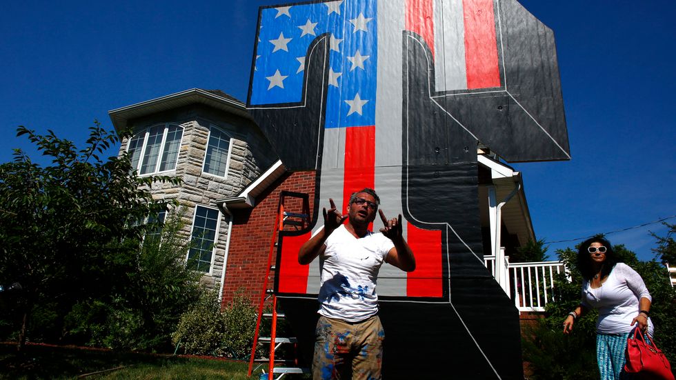 Trump supporter's sign gets burned down; replacement sign triggers huge fine