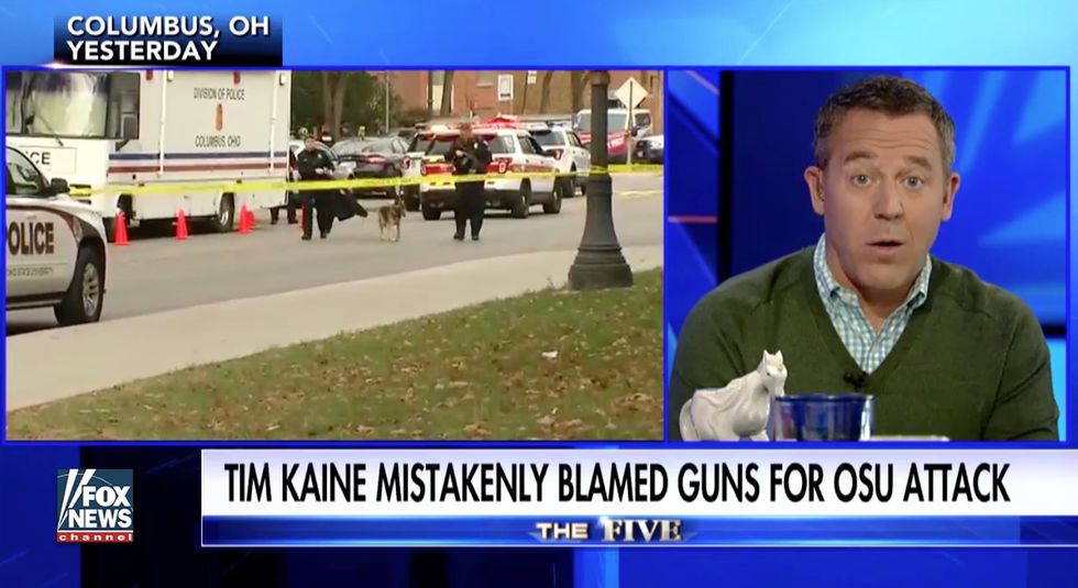 Greg Gutfeld blasts Tim Kaine for calling for gun control after OSU terrorist attack