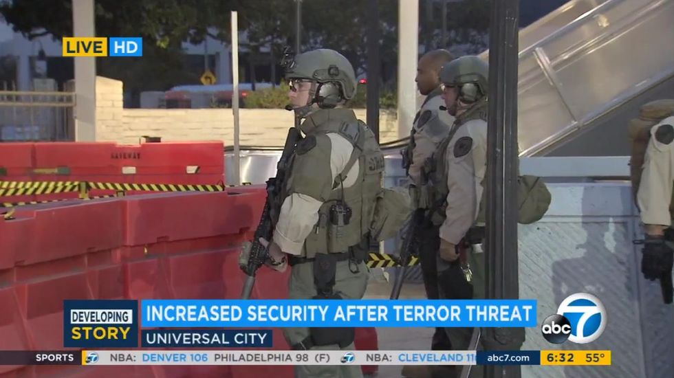 FBI investigating 'imminent' terror threat near Universal Studios in Los Angeles