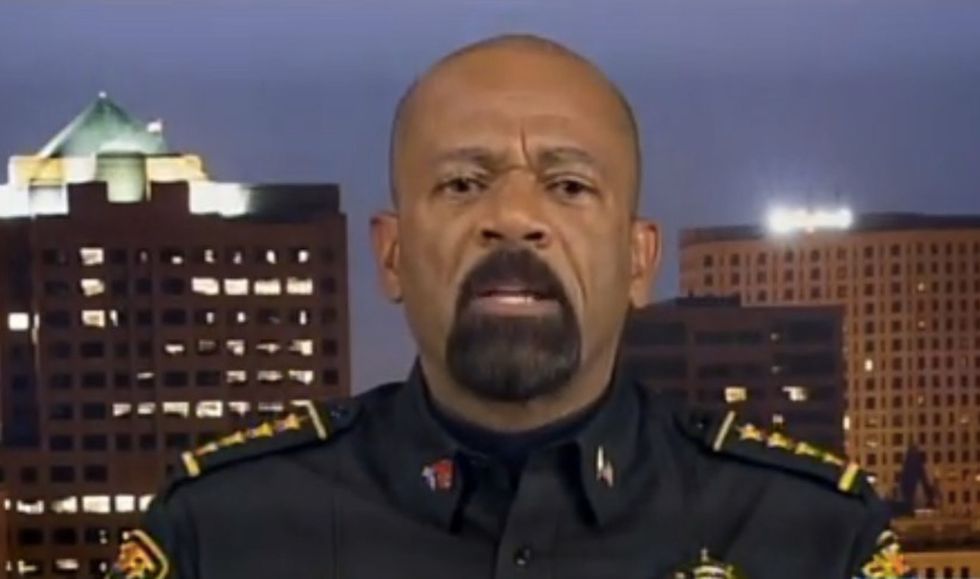 Sheriff Clarke rips 'Hands Up, Don't Shoot!' as 'fake news' that led to police officers shot dead