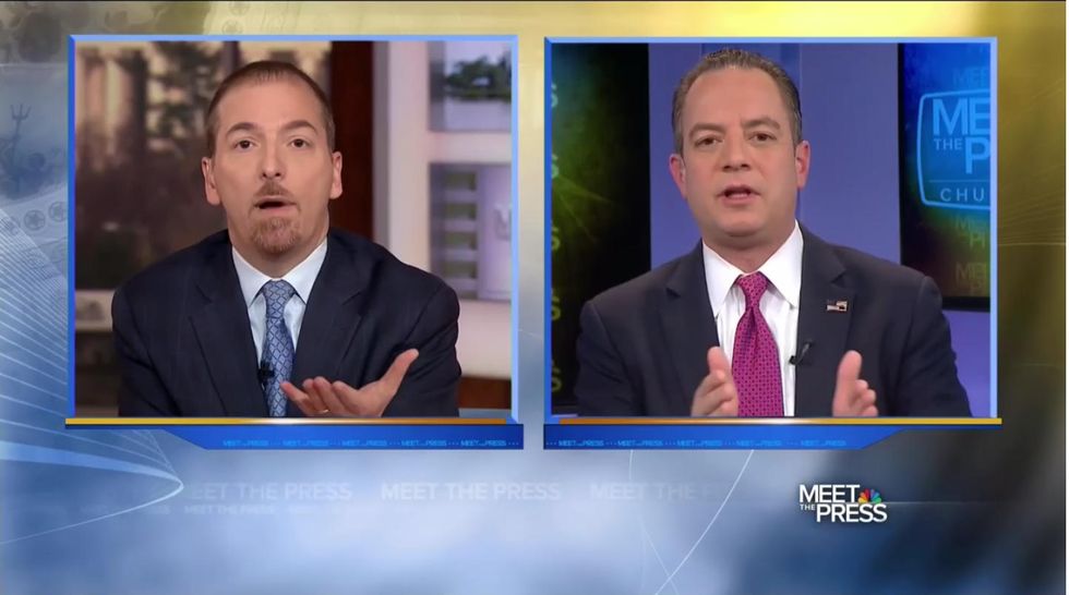 What's your source?': Reince Priebus confronts NBC's Chuck Todd over 'false' election hacking story