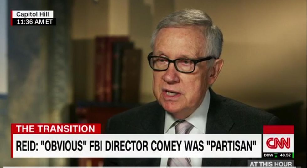 Harry Reid says Hillary Clinton 'would have won' if not for FBI Director Comey