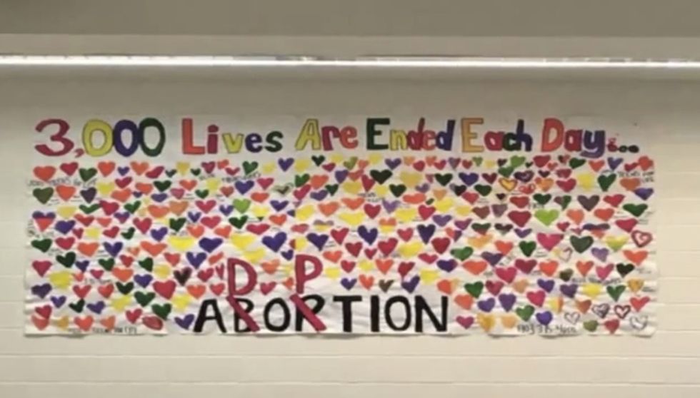 Student pro-life sign allegedly nixed since it hinders 'what folks are ... feeling comfortable with