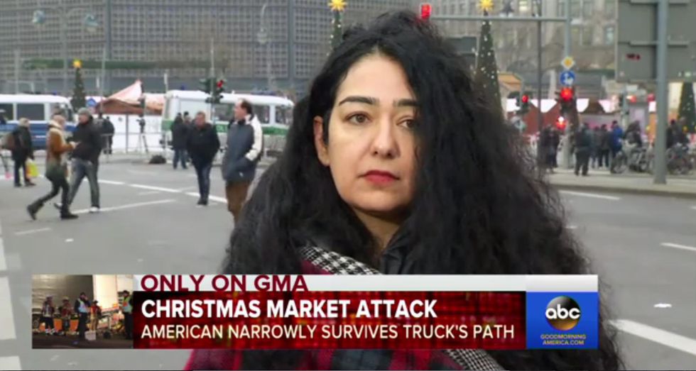 American journalist in Berlin at time of attack says text message 'saved' her life