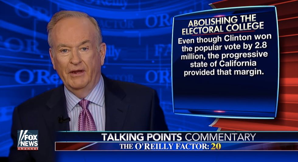 O'Reilly: Liberals want to abolish Electoral College to take power ‘from the white establishment’