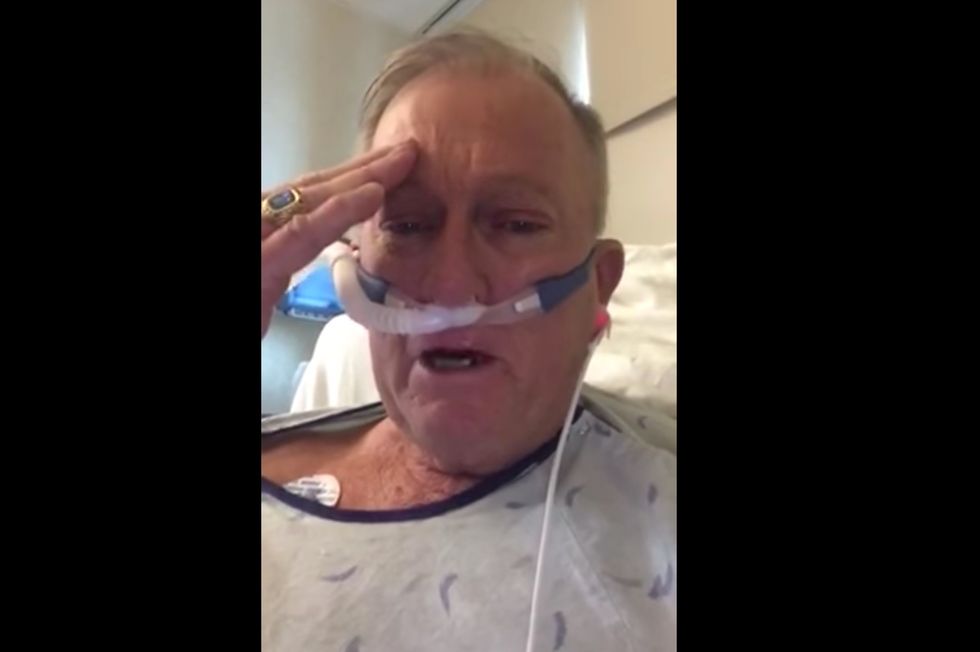 Watch: Dying Marine veteran gives Donald Trump, Mike Pence 'final salute' on his deathbed