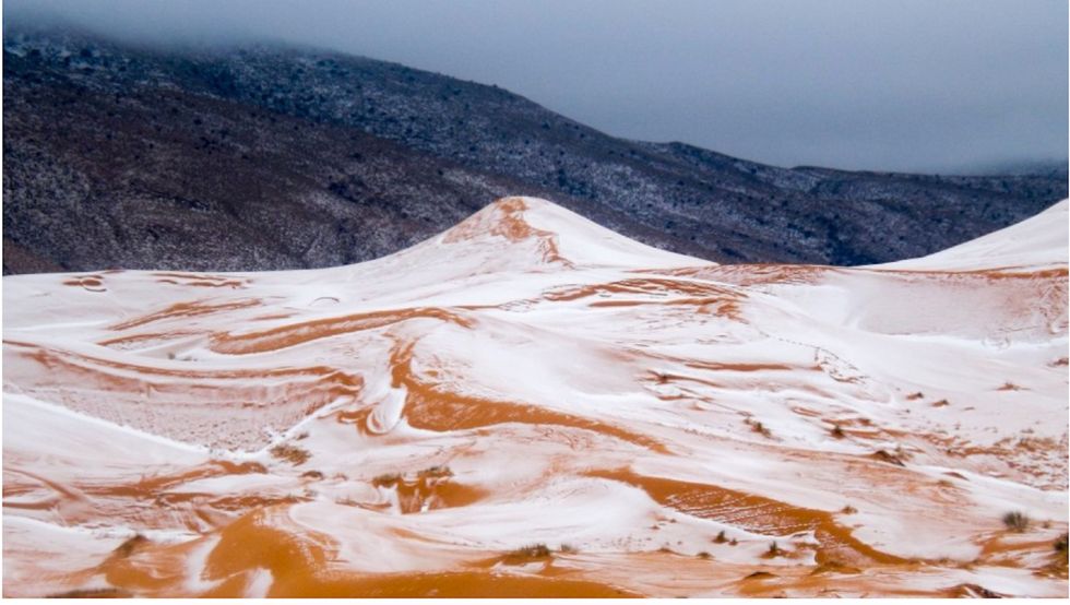Snow falls in the Sahara desert for the first time in 37 years