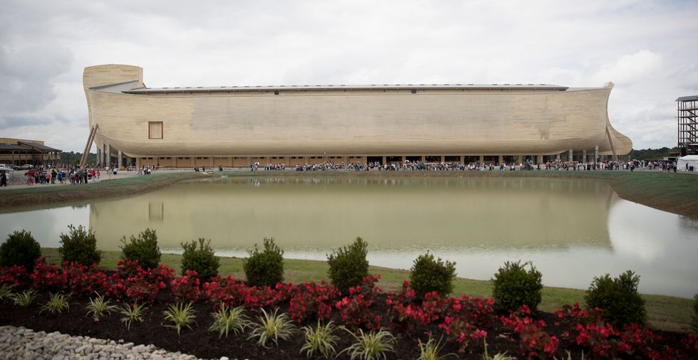 Creationist Ken Ham puts colored lights on Noah's Ark exhibit to ‘take the rainbow back’ from LGBT