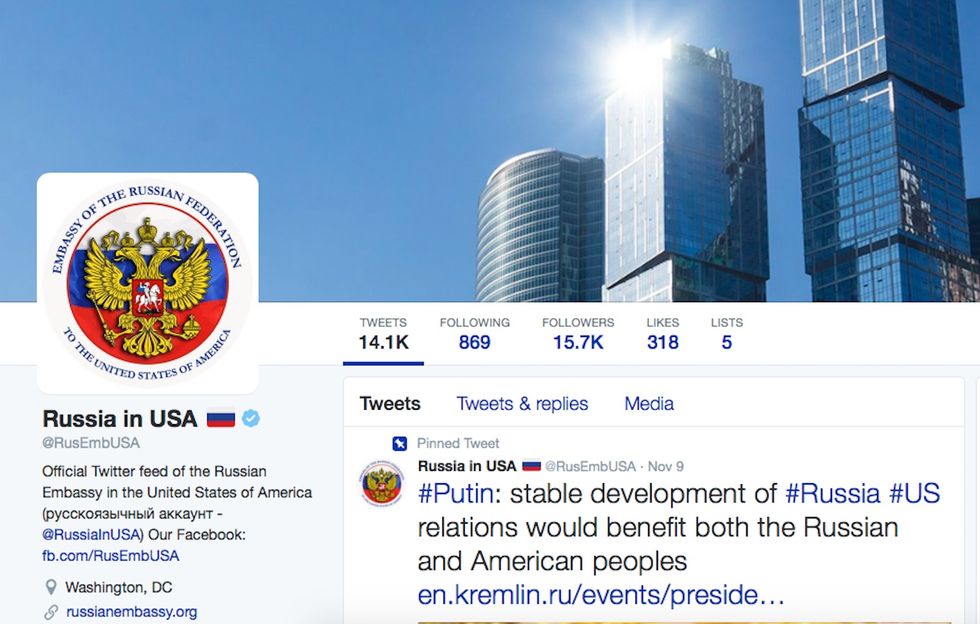 Russian embassy in the U.S. shows support for Donald Trump's praise of Putin