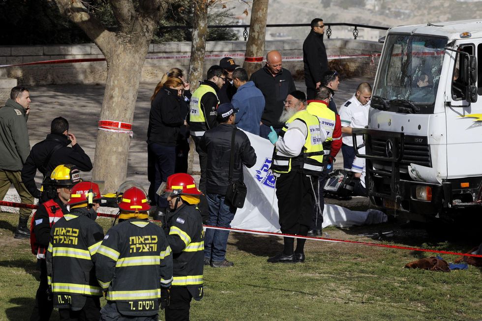 Truck plows into Jerusalem crowd killing at least 4 Israelis, injuring another 15