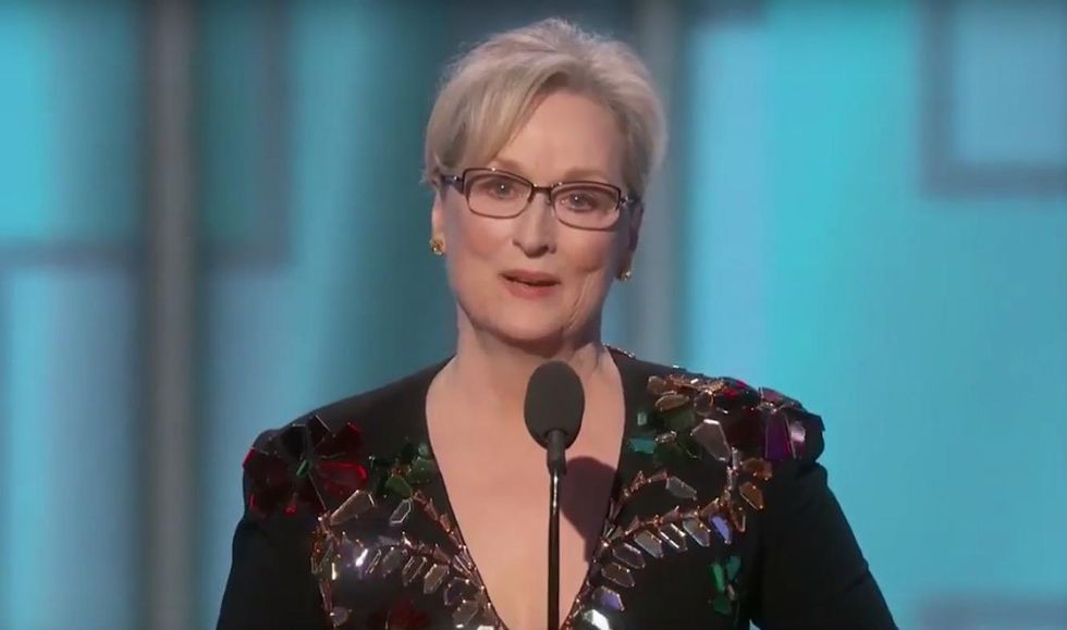 Liberal actress Meryl Streep rips ‘bully’ Trump at Golden Globes: ‘Violence incites violence’