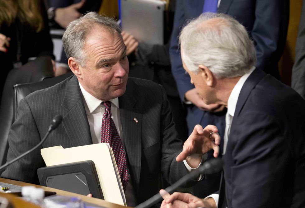 Tillerson's response to Kaine's question prompts laughter in Senate hearing room