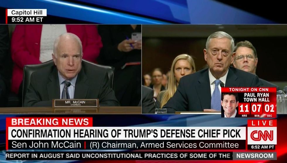 McCain unloads on Putin during Mattis confirmation hearing: 'He needs us as his enemy