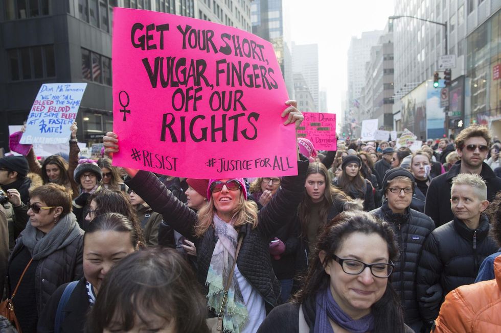 The #WomensMarch gets expertly trolled by a trending hashtag for the second time