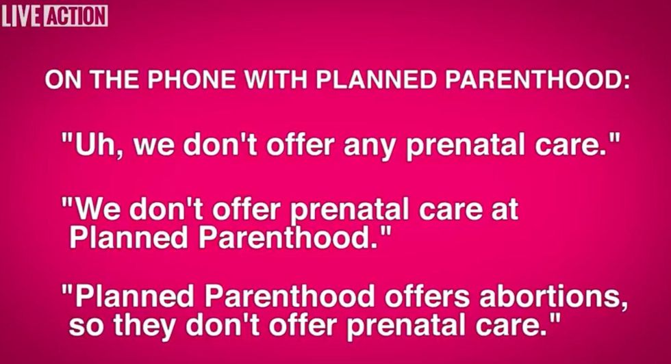 New video shows Planned Parenthood clinics admitting they don’t offer prenatal care