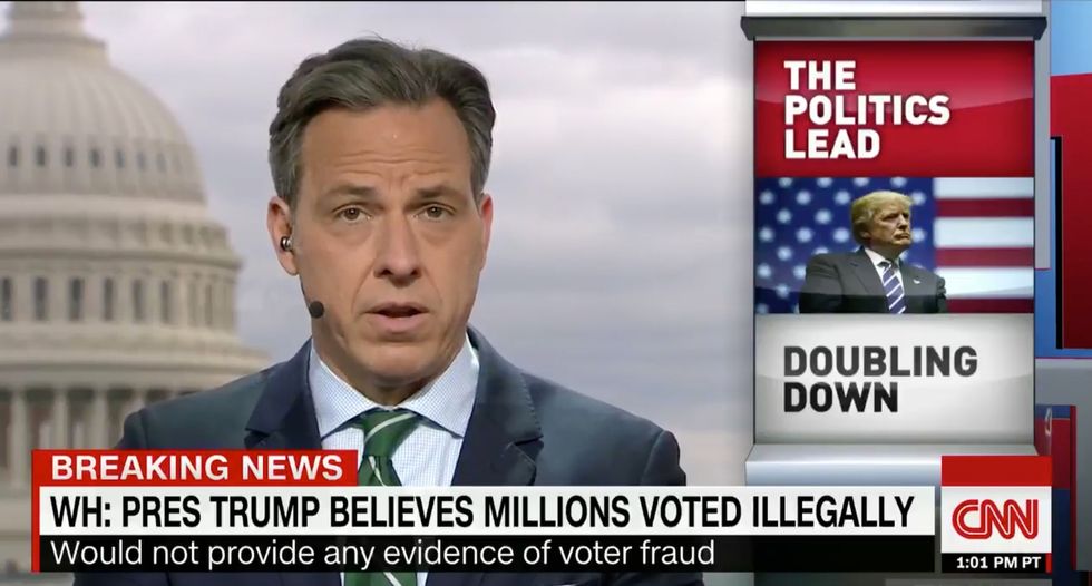 It's simply not true' - Jake Tapper takes on Trump on vote fraud claim