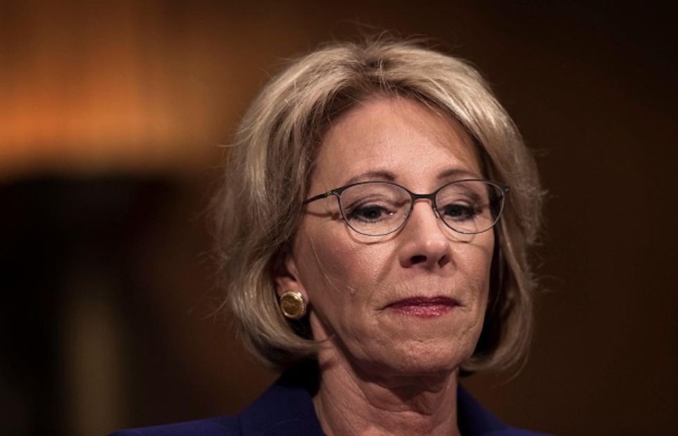 Online opposition to Betsy DeVos grows