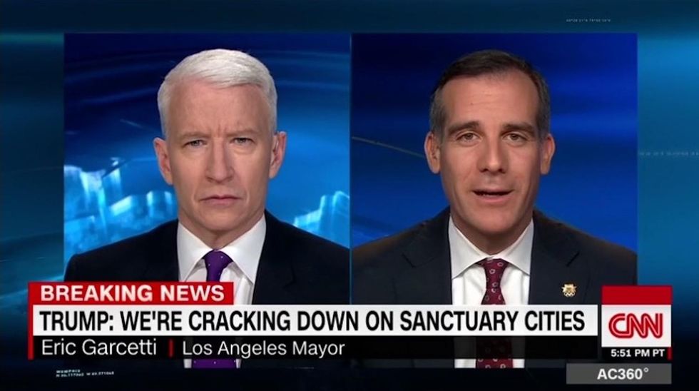 Unconstitutional and un-American': LA mayor vows to defy Trump's orders on sanctuary cities