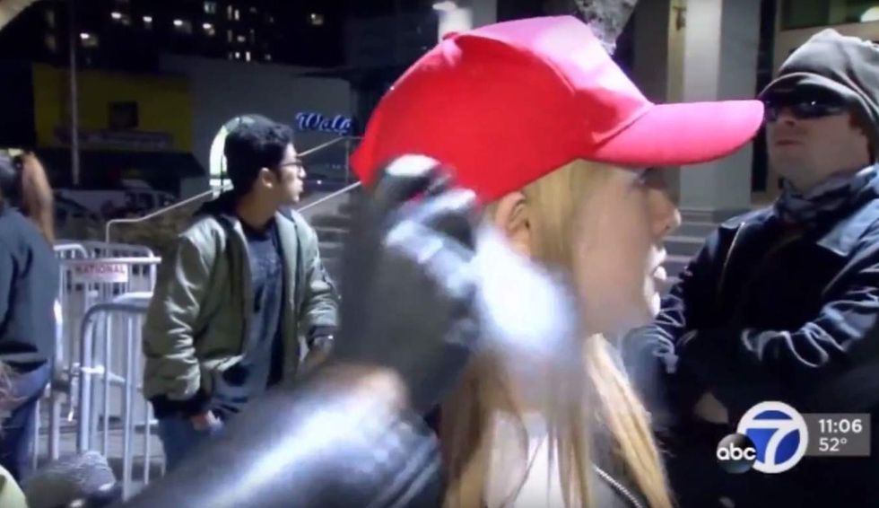 VIDEO: Female Trump supporter pepper-sprayed at U.C. Berkeley riot — but not by police