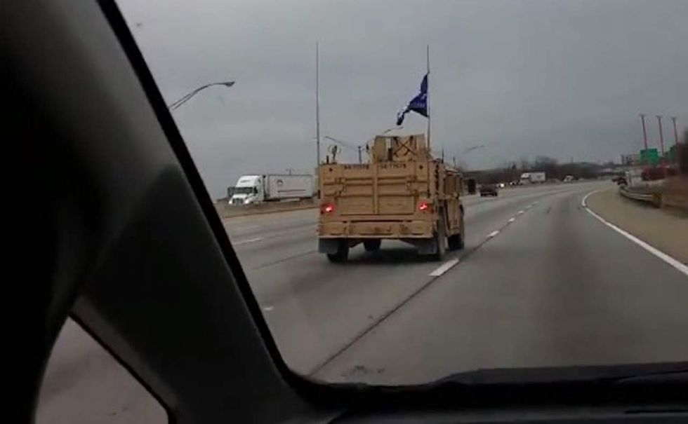 Navy SEAL convoy seen on video flying 'unauthorized' flag. (Hint: Liberals won't likely salute it.)
