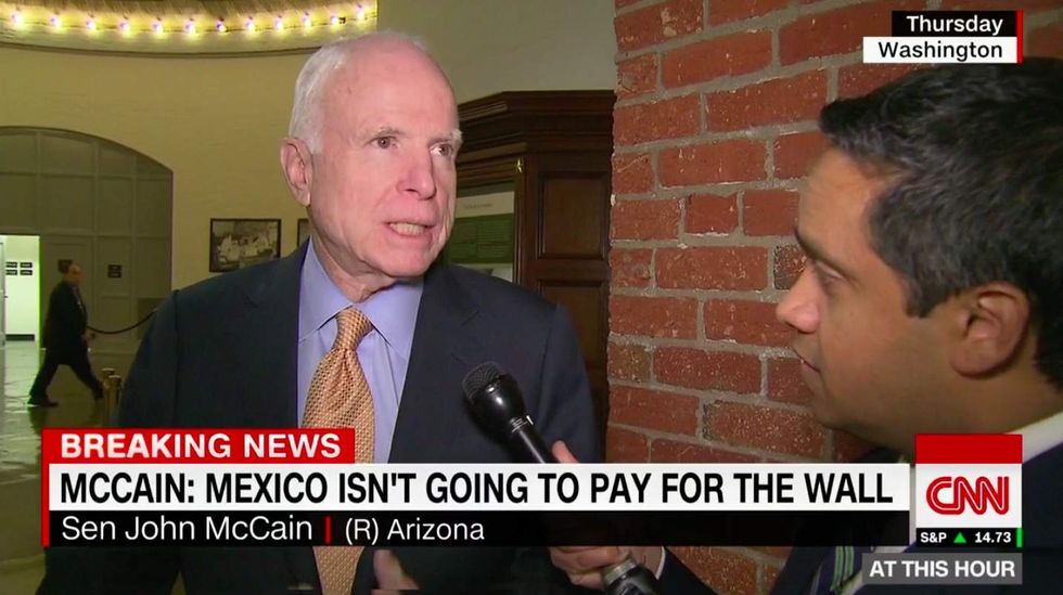 John McCain: Mexico won’t pay for Trump’s proposed border wall