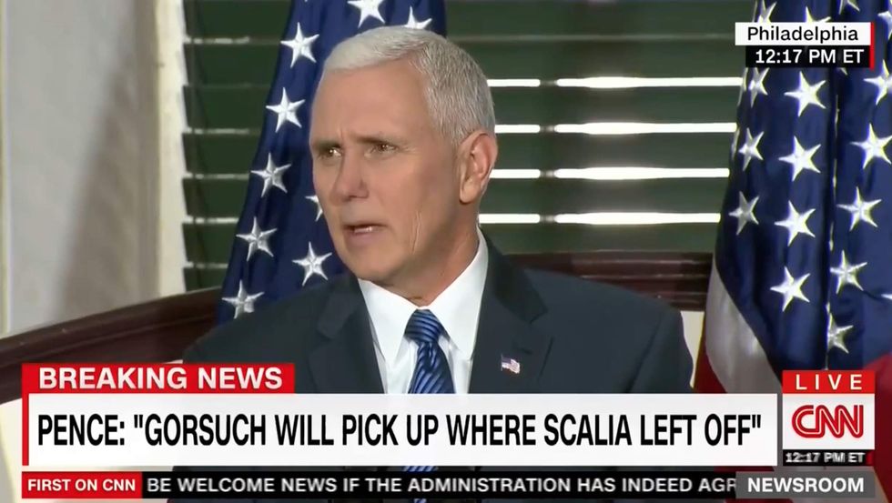 Watch: Mike Pence slams Senate Democrats over their vowed opposition to SCOTUS nominee Neil Gorsuch