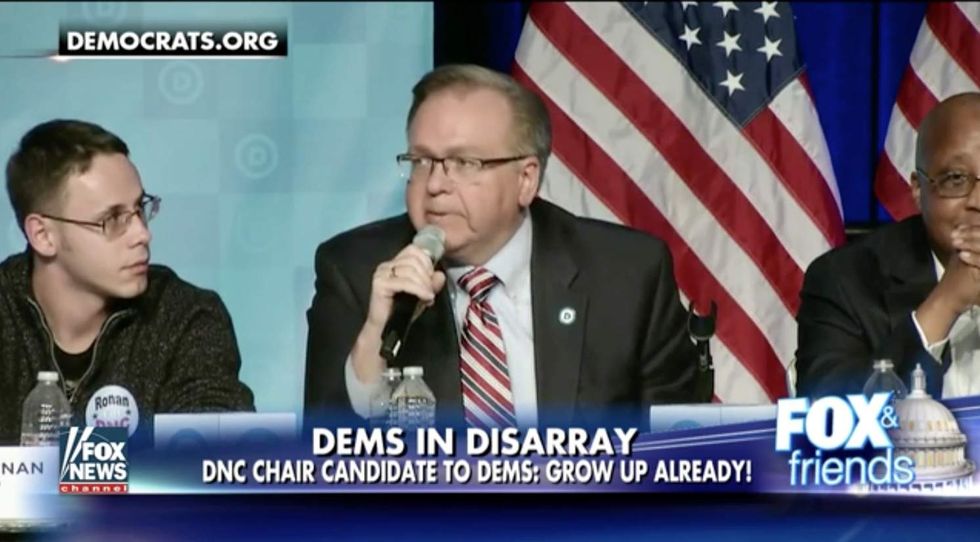Watch: Candidate for DNC chair scolds his own party for constantly attacking Trump