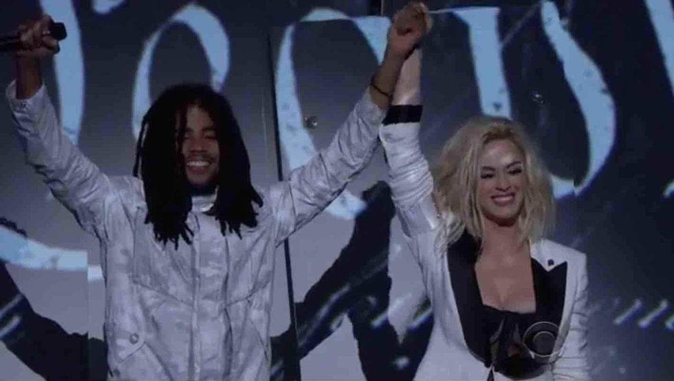 Clinton supporter Katy Perry's Grammys performance 'chained' to politics