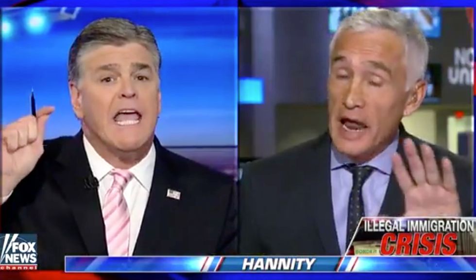 Sean Hannity dukes it out with Univision anchor Jorge Ramos on immigration