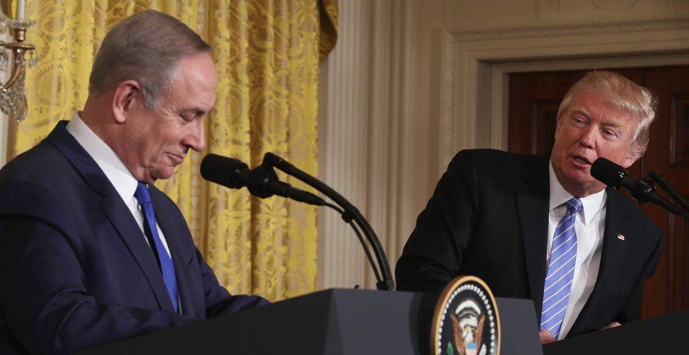 Trump asks Netanyahu during joint presser to 'hold back' on settlements in disputed territory