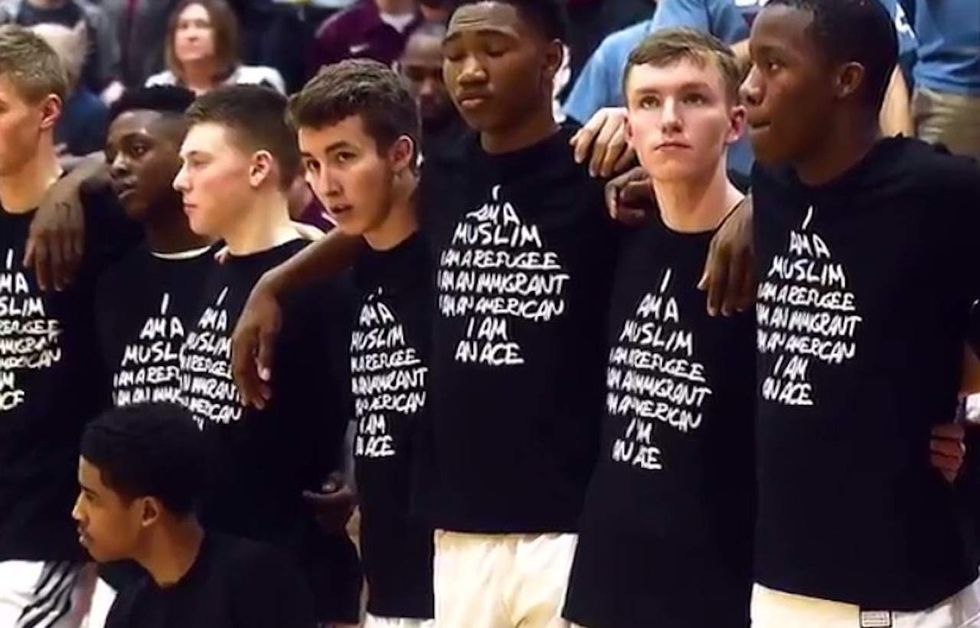 High school basketball team makes pointed political statement before championship game