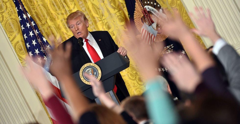 Trump unloads on 'out of control' media during lengthy press conference
