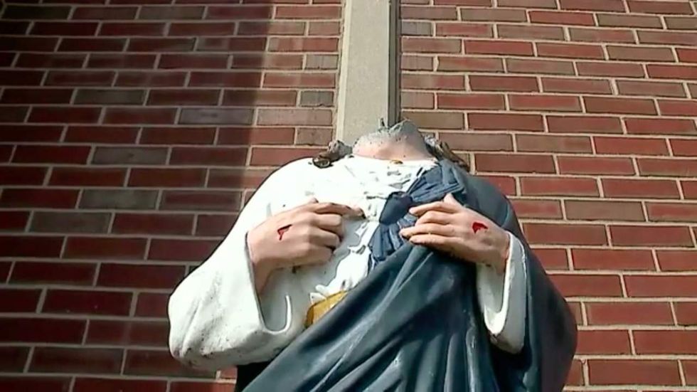 Indiana Jesus statue beheaded twice in two weeks