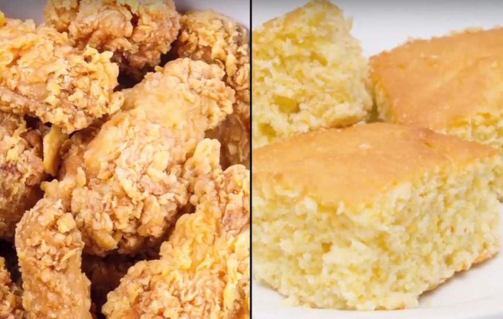 Black History Month school lunch features fried chicken, cornbread and sweet potato casserole. Oops.