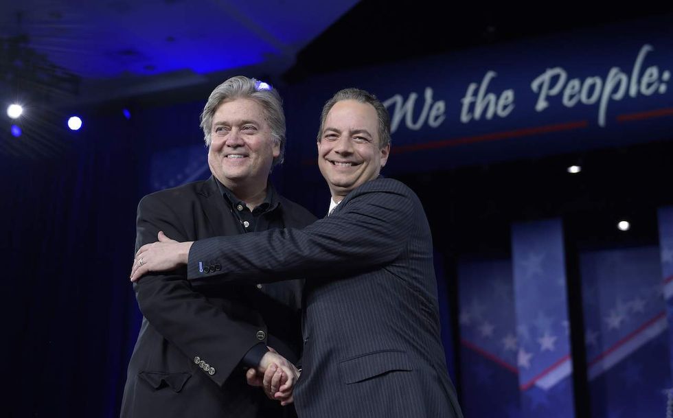 Bannon, Priebus take aim at media during remarks at CPAC