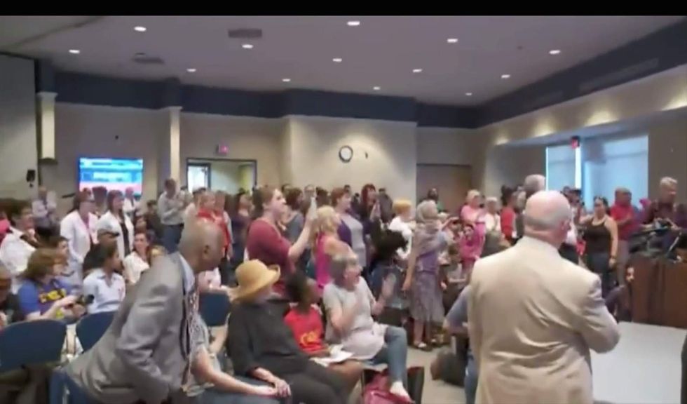 Left-wing protesters act deplorably at GOP town hall, booing Jesus during opening prayer