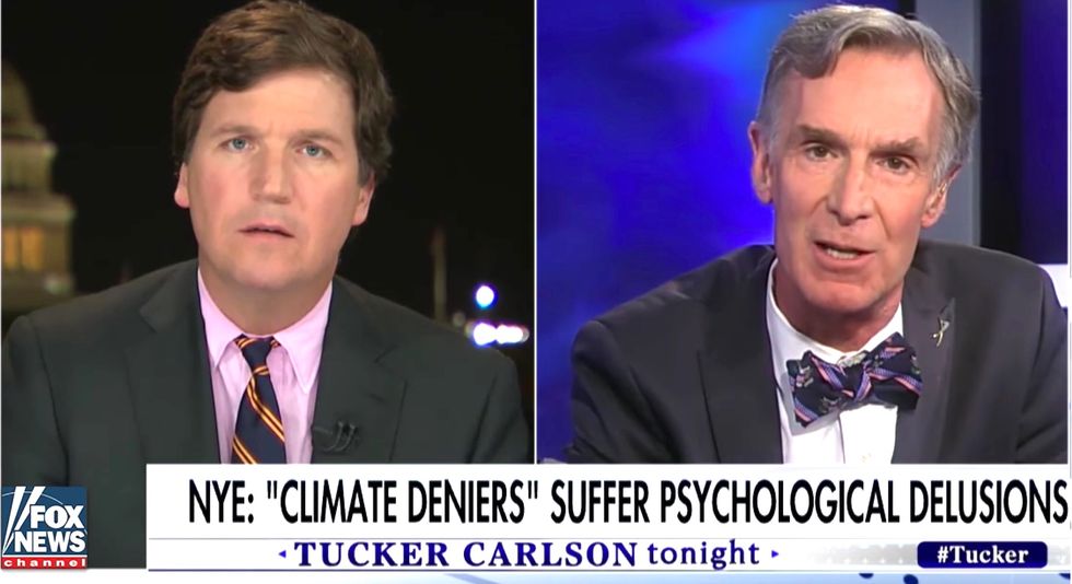 Watch: Tucker Carlson battles Bill Nye the Science Guy on global warming