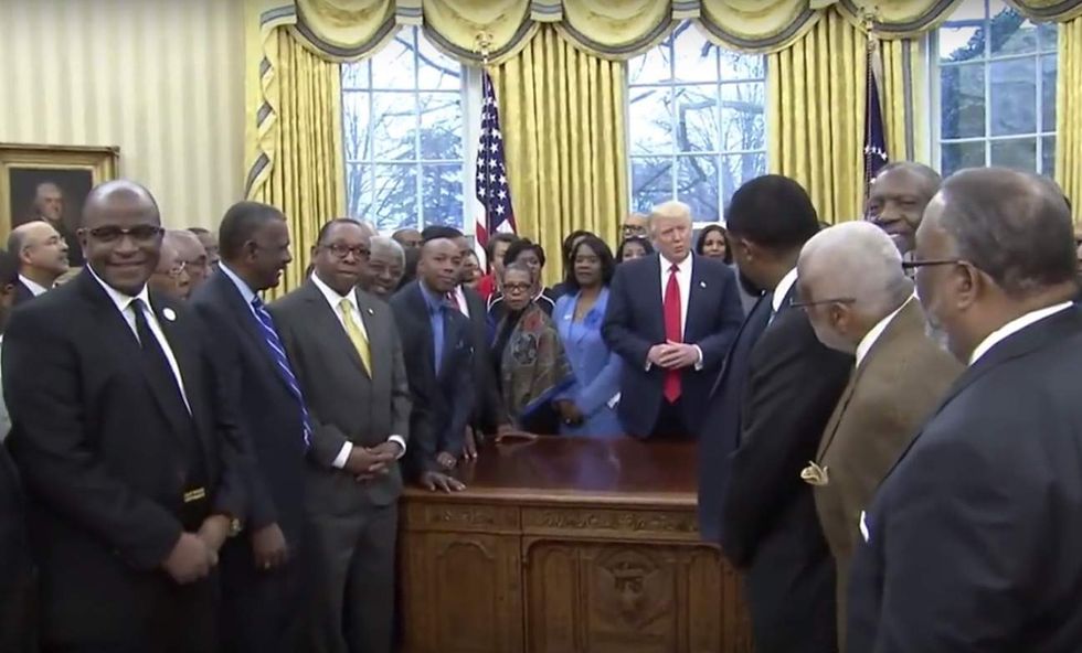 Black college president blasted as 'overseer' of 'Trump plantation' following meeting at White House