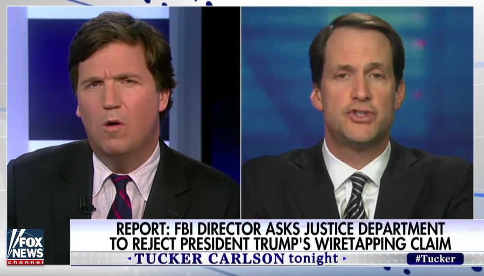 Tucker Carlson grills Intel Committee Democrat on Trump's wiretap accusations