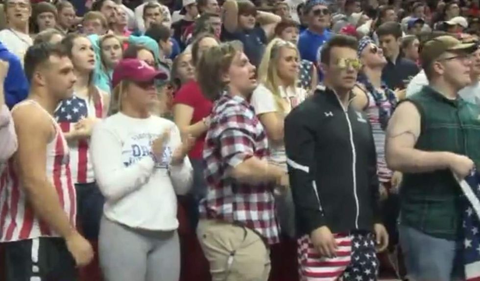 High schoolers blasted for wearing American flag colors to basketball game. Here's why.