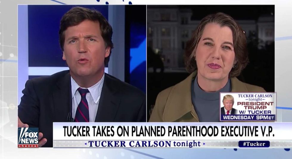 Tucker Carlson grills Planned Parenthood executive on abortion: 'Is it a separate human being?