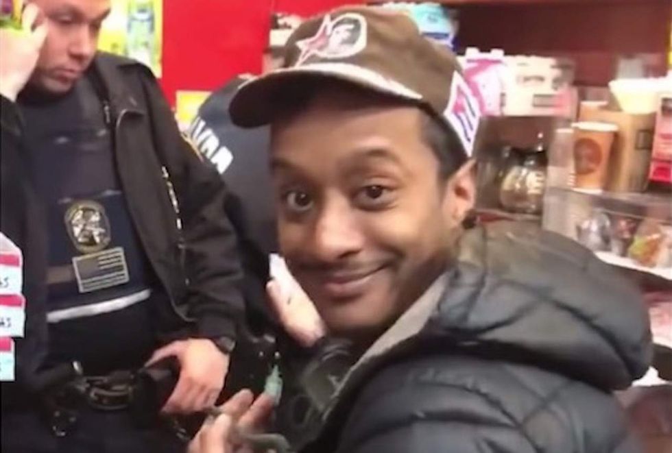 Watch this 'clown' blatantly taunt NYPD officers right to their faces. You won't like how it ends.