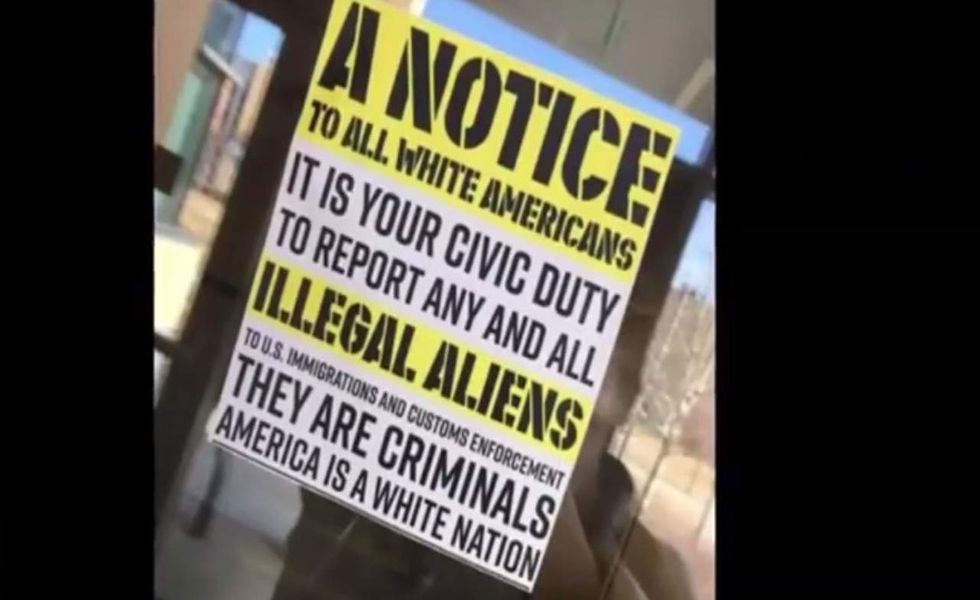 Racist posters spotted at college; outrage erupts over 'intolerable' hatred. Then the truth emerges.