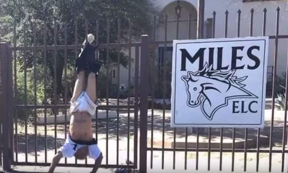 Police reportedly caught this guy with his pants down — literally